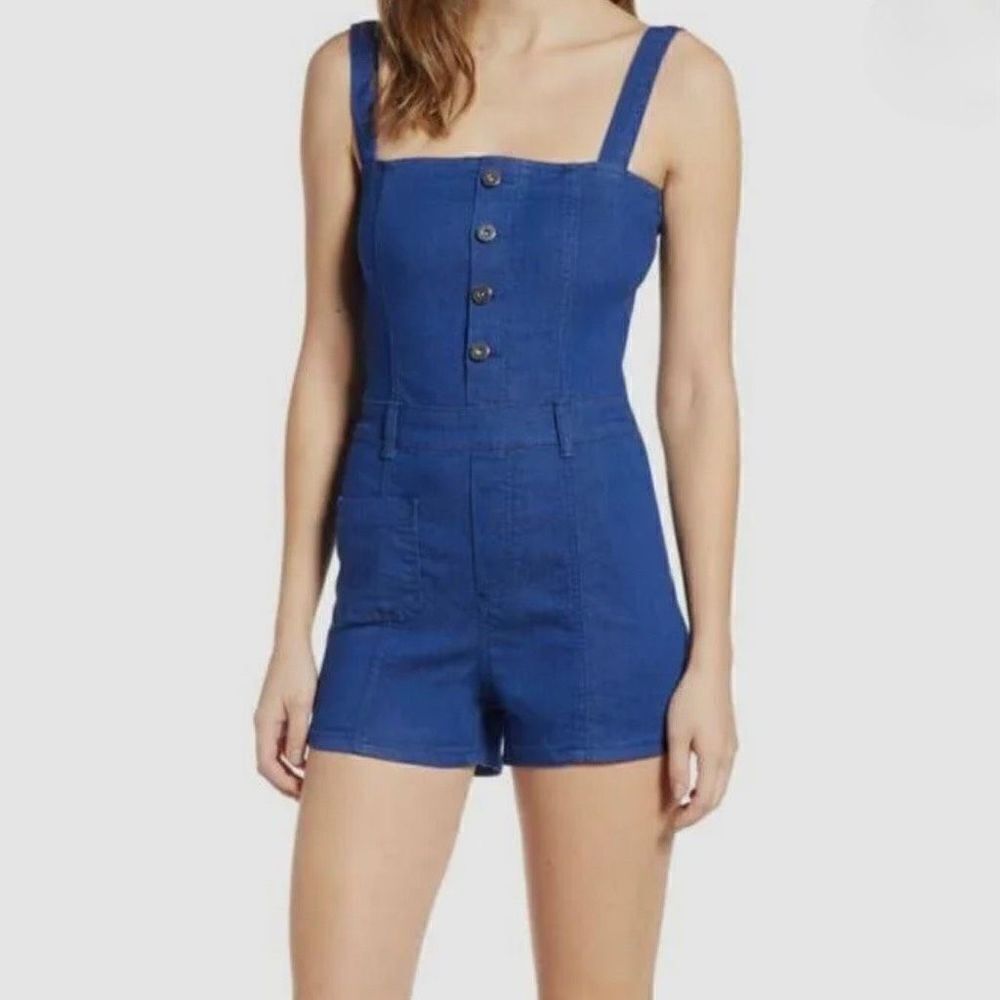 Tiger Mist Denim Romper Xs Cotton Blend - Excellent Condition